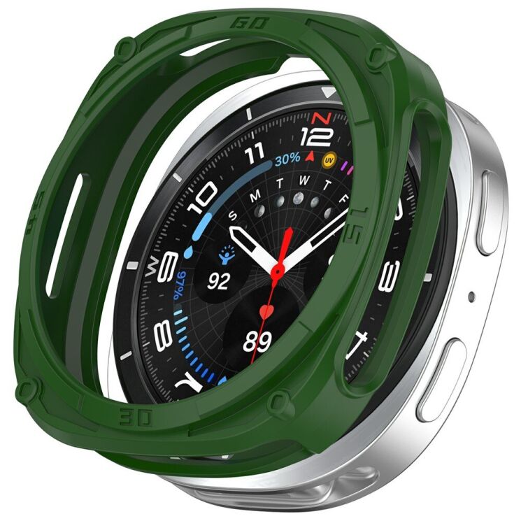 Захисний чохол Deexe Hollow Cover для Samsung Galaxy Watch 8 (40mm) - Green: фото 1 з 6