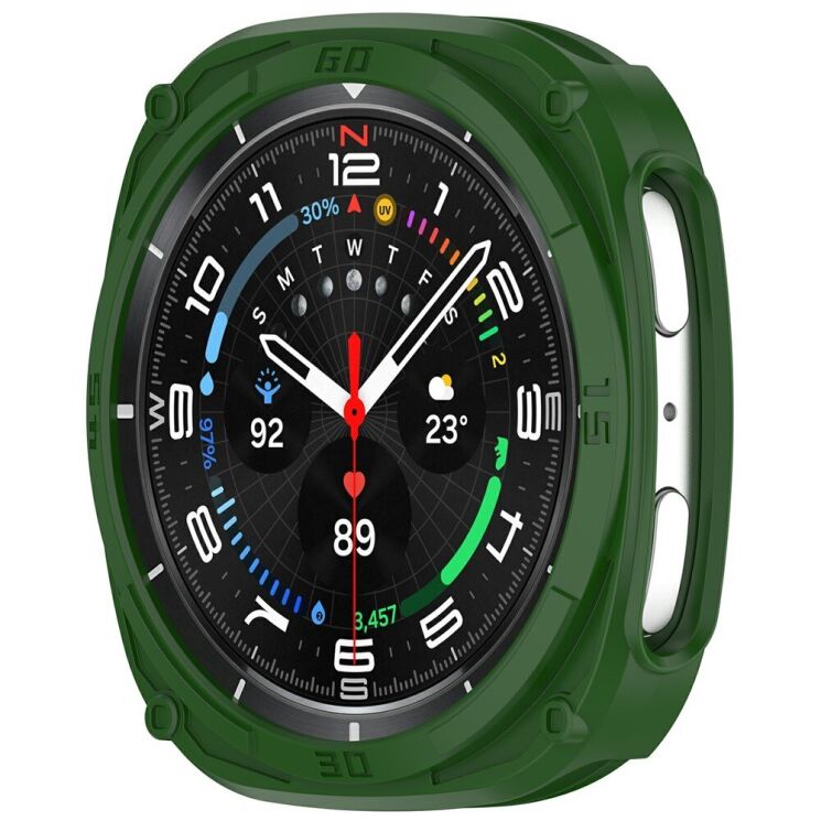 Захисний чохол Deexe Hollow Cover для Samsung Galaxy Watch 8 (40mm) - Green: фото 3 з 6