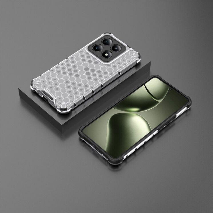 Захисний чохол Deexe Honeycomb Series для Xiaomi 14T - Grey: фото 2 з 5