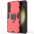 Чехол с подставкой Deexe Hybrid Case для Samsung Galaxy S24 Plus - Red (343410R)