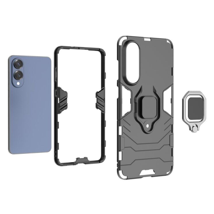 Защитный чехол Deexe Hybrid Case для Samsung Galaxy S25 Edge (S937) - Black: фото 5 из 6