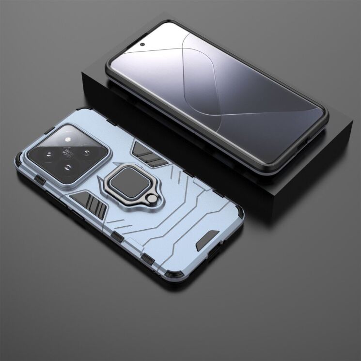 Захисний чохол Deexe Hybrid Case для Xiaomi 14 Pro - Blue: фото 4 з 6