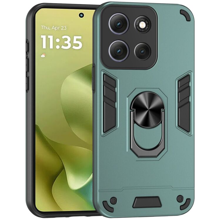 Захисний чохол Deexe Hybrid Shell для Motorola Moto G86 - Green: фото 1 з 7
