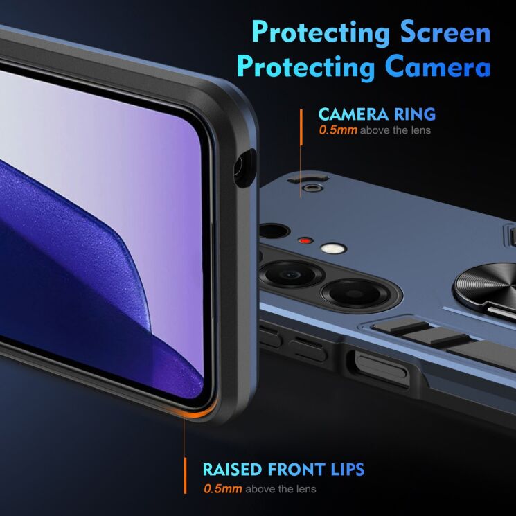 Защитный чехол Deexe Hybrid Shell для TECNO Camon 50 Pro - Blue: фото 3 из 7