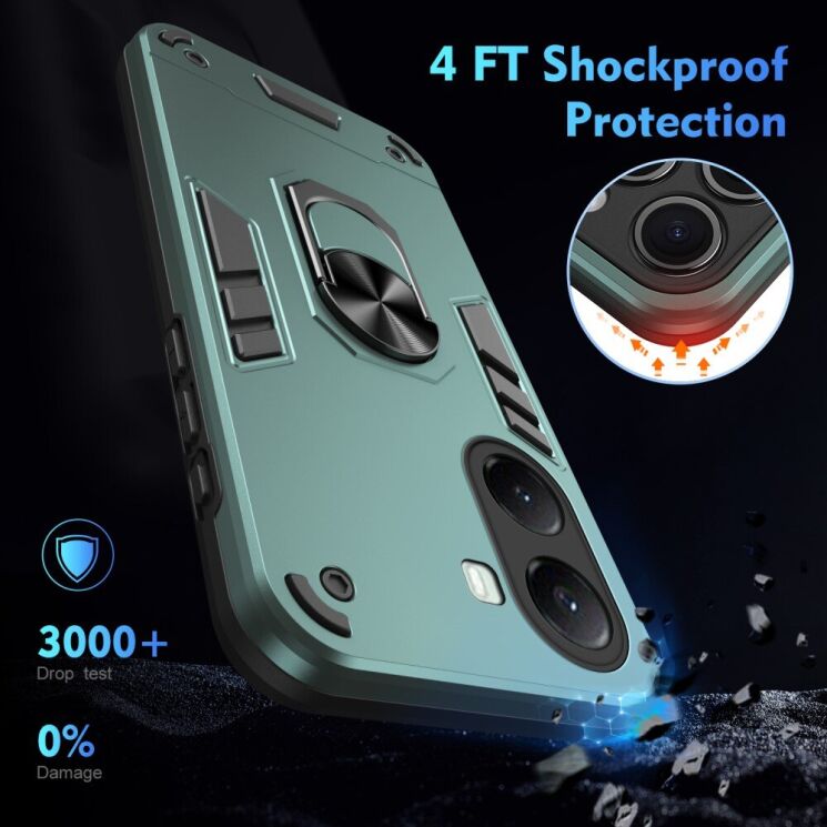 Защитный чехол Deexe Hybrid Shell для Xiaomi Poco X7 Pro - Green: фото 3 из 6