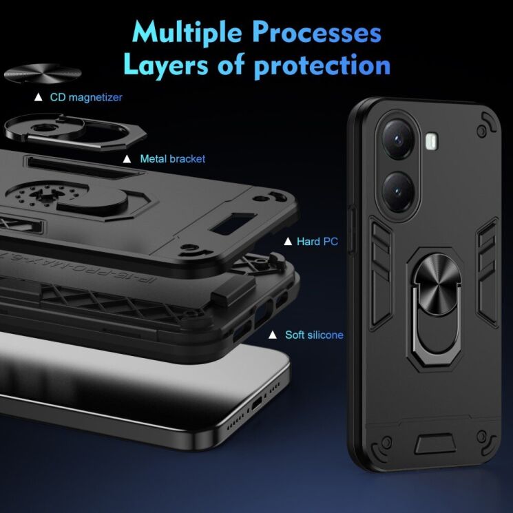 Защитный чехол Deexe Hybrid Shell для Xiaomi Poco X7 Pro - Green: фото 6 из 6