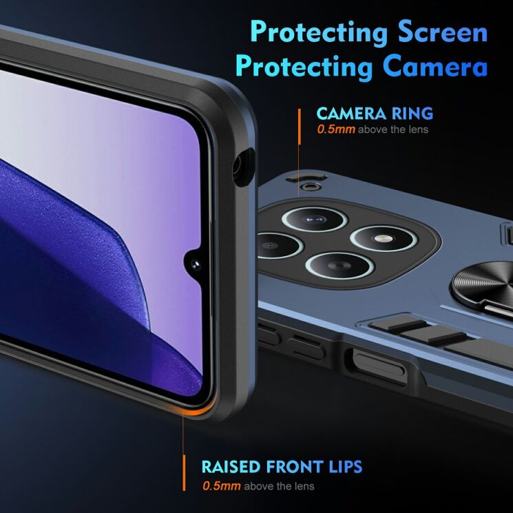 Захисний чохол Deexe Hybrid Shell для Xiaomi Redmi Note 15 5G / Poco M8 5G - Blue (404617L) Захисний чохол Deexe Hybrid Shell для Xiaomi Redmi Note 15 5G / Poco M8 5G - Blue: фото 3 з 7