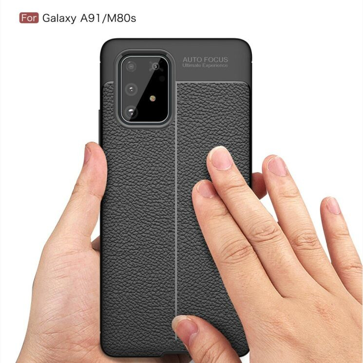 Силіконовий (TPU) чохол Deexe Leather Cover для Samsung Galaxy S10 Lite (G770) - Black: фото 7 з 15