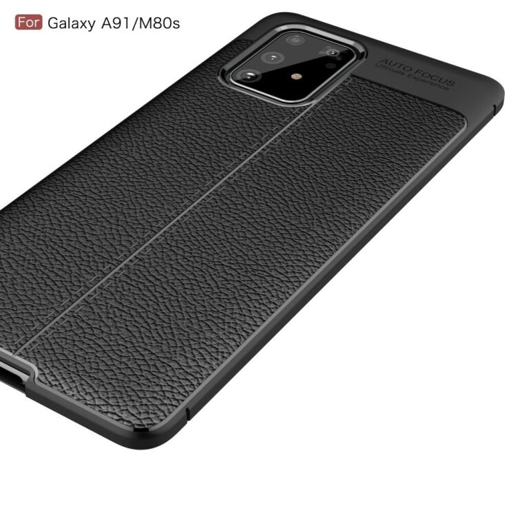 Силіконовий (TPU) чохол Deexe Leather Cover для Samsung Galaxy S10 Lite (G770) - Black: фото 4 з 15