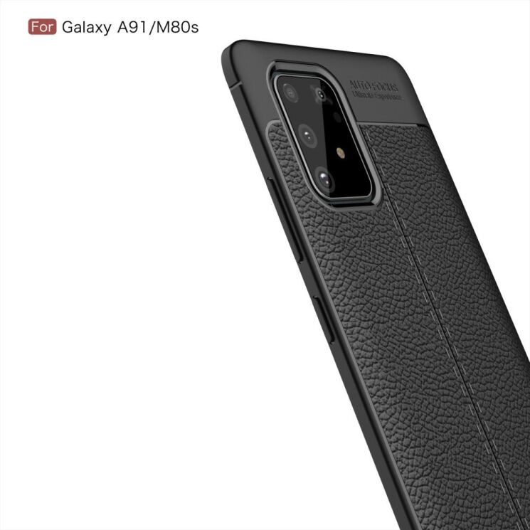 Силіконовий (TPU) чохол Deexe Leather Cover для Samsung Galaxy S10 Lite (G770) - Black: фото 3 з 15