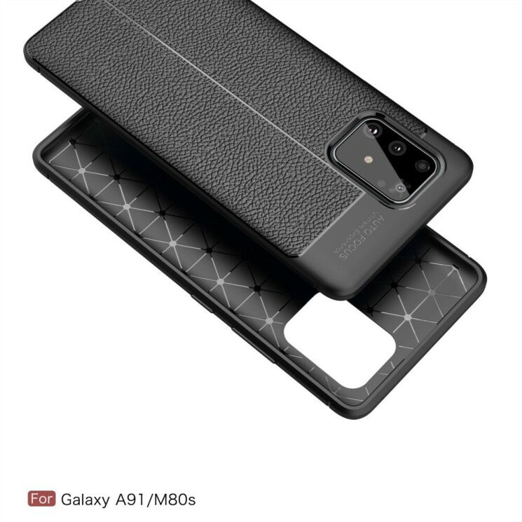 Силіконовий (TPU) чохол Deexe Leather Cover для Samsung Galaxy S10 Lite (G770) - Black: фото 2 з 15