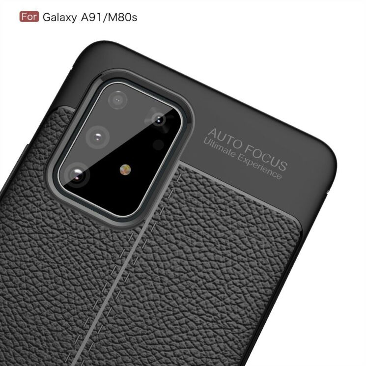 Силіконовий (TPU) чохол Deexe Leather Cover для Samsung Galaxy S10 Lite (G770) - Black: фото 5 з 15