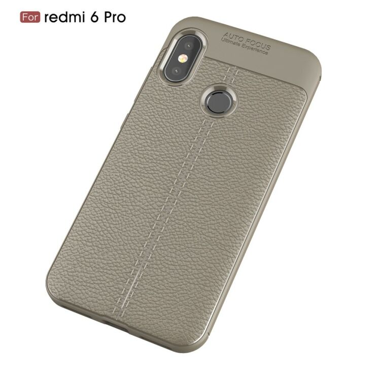 Защитный чехол Deexe Leather Cover для Xiaomi Redmi 6 Pro / Mi A2 Lite - Grey: фото 2 из 10