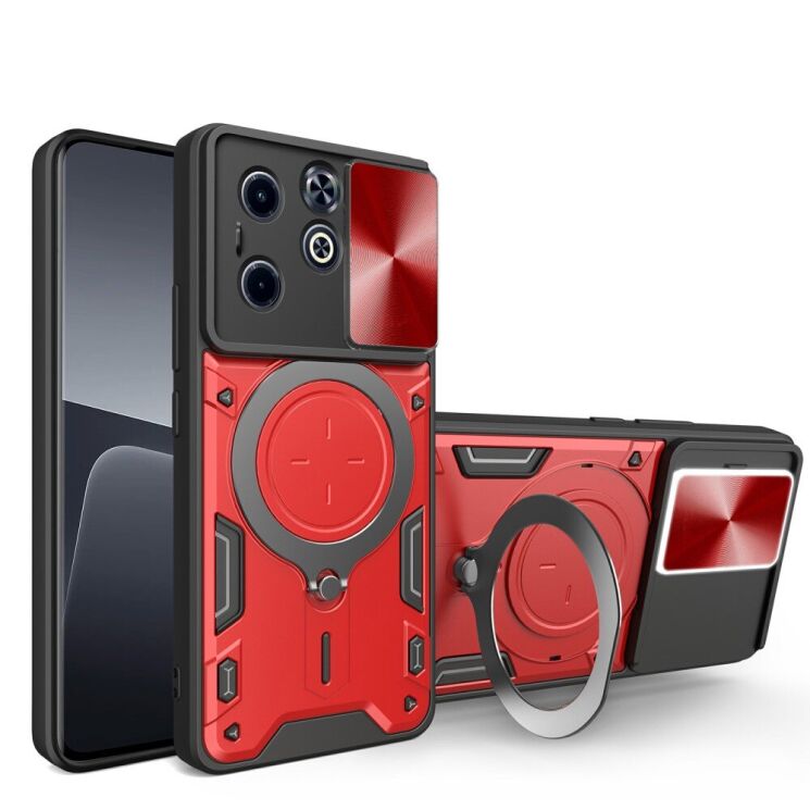 Защитный чехол Deexe Magnetic Space для Infinix Hot 40i / Smart 8 - Red: фото 1 из 10