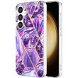 Защитный чехол Deexe Marble Pattern для Samsung Galaxy S24 - Dark Purple (343533DV)