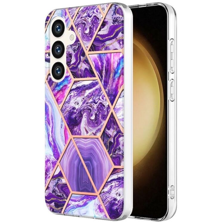 Защитный чехол Deexe Marble Pattern для Samsung Galaxy S24 - Dark Purple: фото 1 из 6