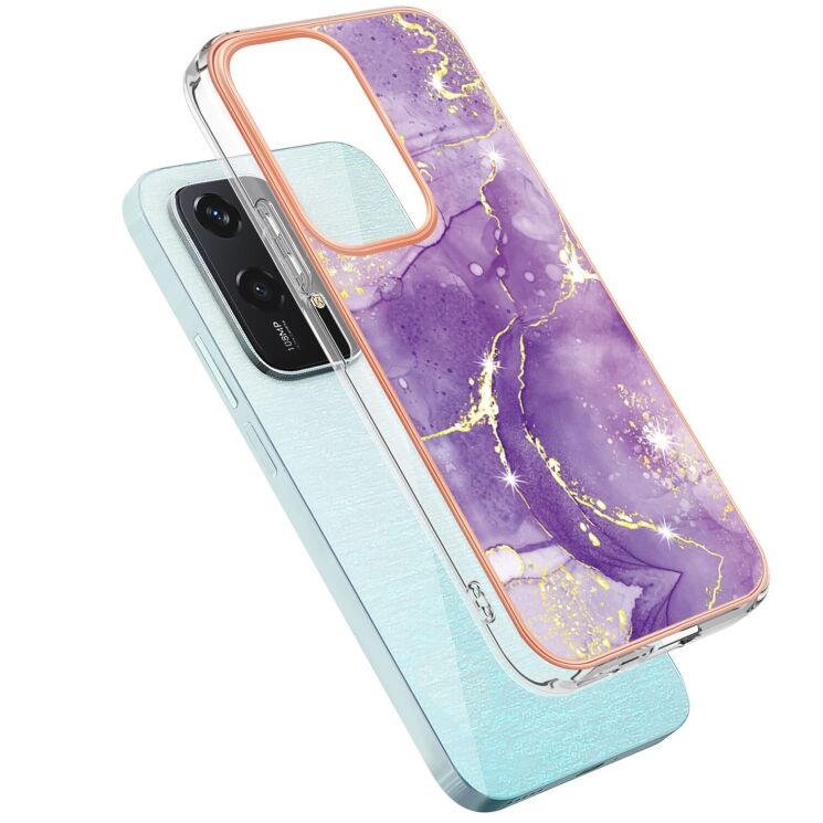 Защитный чехол Deexe Marble Style для Honor 200 Lite - Purple: фото 2 из 6