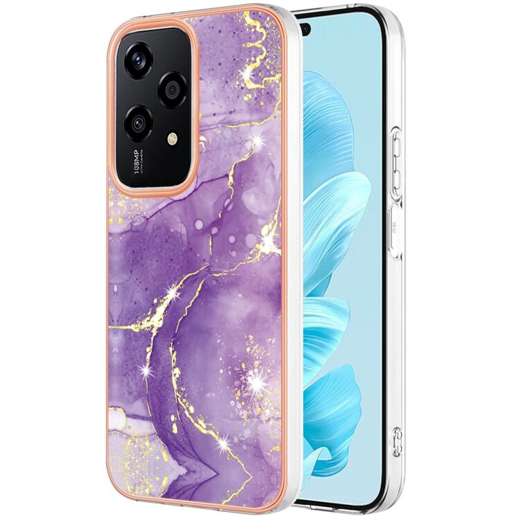 Защитный чехол Deexe Marble Style для Honor 200 Lite - Purple: фото 1 из 6