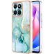 Защитный чехол Deexe Marble Style для Honor X6a - Green (337808G). Фото 1 из 6