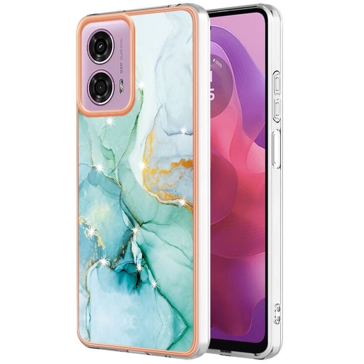 Защитный чехол Deexe Marble Style для Motorola Moto G24 / G04 / G04s / E14 - Green: фото 1 из 6