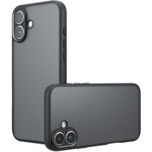 Захисний чохол Deexe Matte Skin для iPhone 16 - Transparent / Black: фото 1 з 5