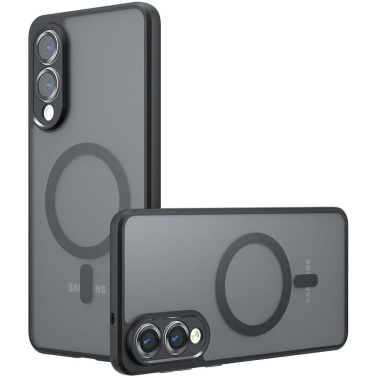 Защитный чехол Deexe Matte Skin with MagSafe для Samsung Galaxy S25 Edge (S937) - Black: фото 1 из 10