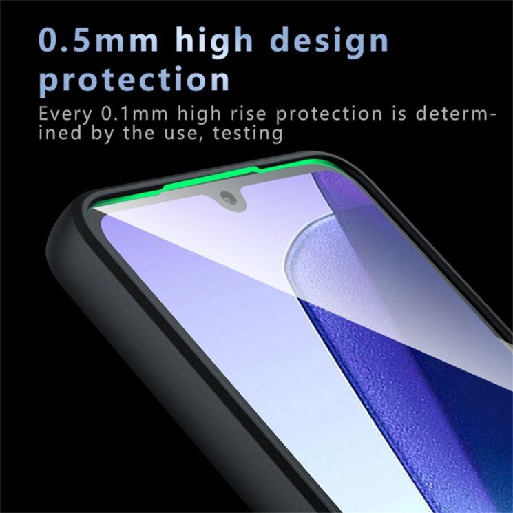 Защитный чехол Deexe Matte Skin with MagSafe для Xiaomi Redmi 14C / Poco C75 - Transparent / Black: фото 7 из 11