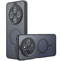 Защитный чехол Deexe Matte Skin with MagSafe для Xiaomi Redmi 14C / Poco C75 - Transparent / Black: фото 1 из 11