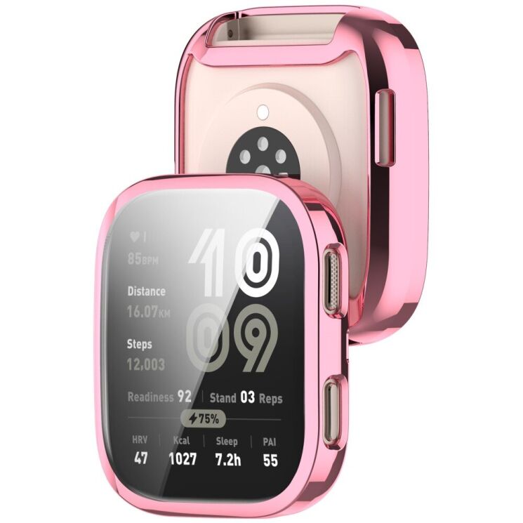 Защитный чехол Deexe Protective Frame для Xiaomi Amazfit Bip 6 - Pink: фото 3 из 10