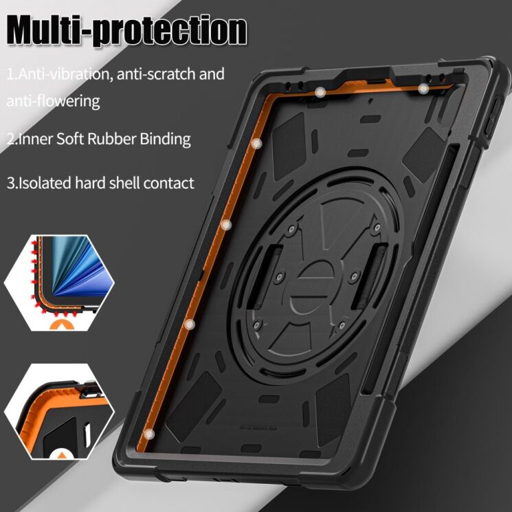 Защитный чехол Deexe Rotation Hybrid для Apple iPad Air 13 M3/M2 (2025/2024) / iPad Pro 12.9 (2020/2021/2022) - Black: фото 6 из 12