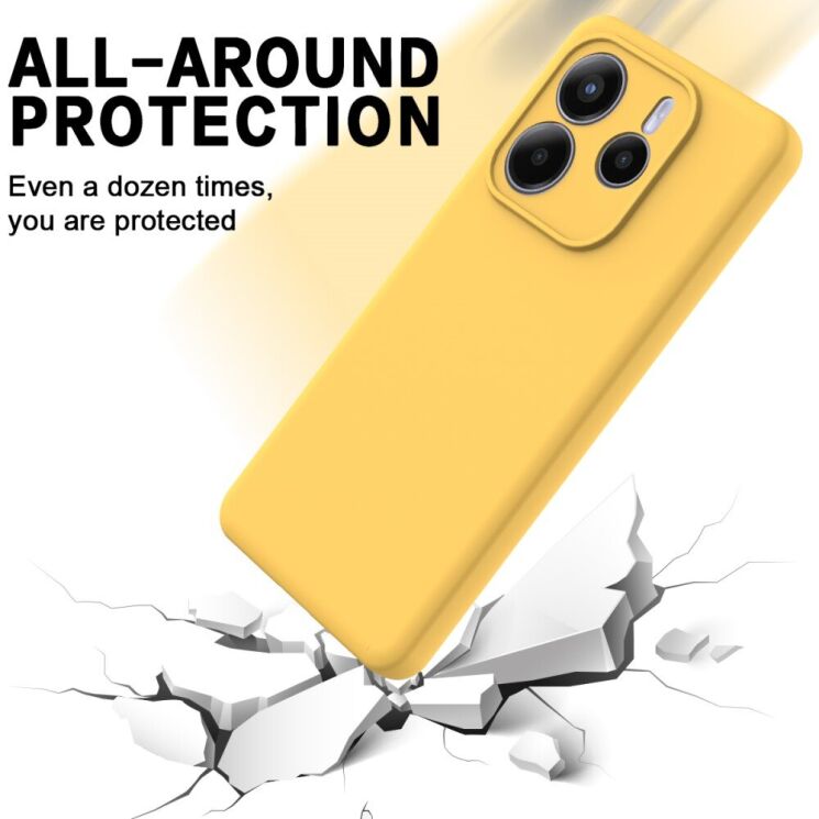 Защитный чехол Deexe Silicone Case для Xiaomi Redmi Note 14 5G - Black: фото 5 из 8