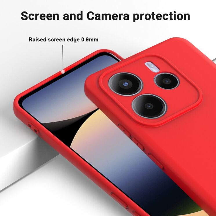 Защитный чехол Deexe Silicone Case для Xiaomi Redmi Note 14 5G - Black: фото 4 из 8