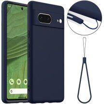 Защитный чехол Deexe Silicone Case with MagSafe для Google Pixel 7 - Dark Blue: фото 1 из 9