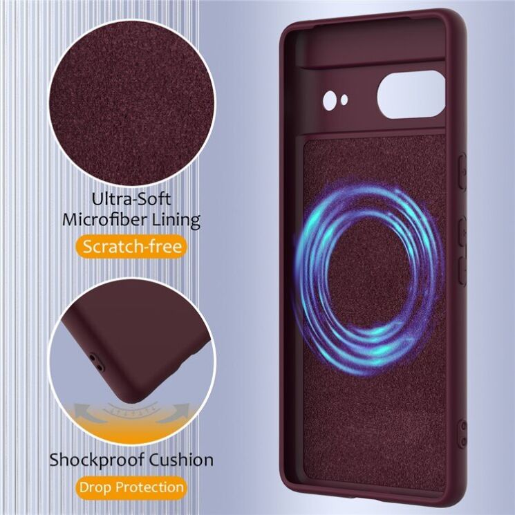 Защитный чехол Deexe Silicone Case with MagSafe для Google Pixel 7 - Dark Blue: фото 7 из 9