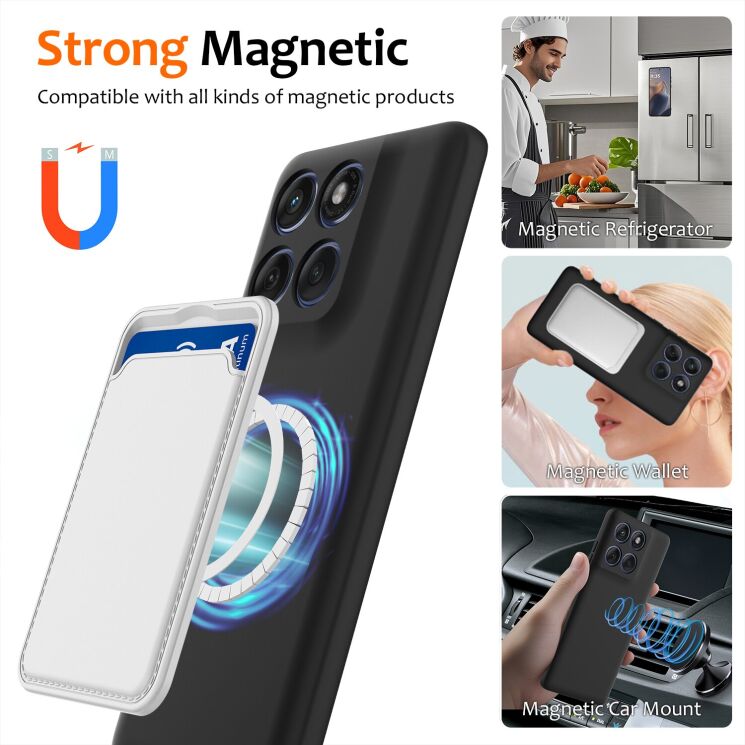 Защитный чехол Deexe Silicone Case with MagSafe для Motorola Edge 70 Fusion - Black: фото 4 из 9