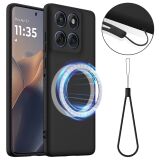 Захисний чохол Deexe Silicone Case with MagSafe для Motorola Edge 70 Fusion - Black: фото 1 з 9