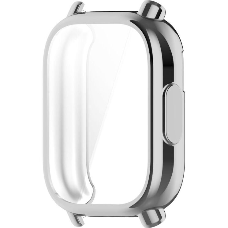Защитный чехол Deexe Silicone Frame для Xiaomi Redmi Watch 5 Active - Silver: фото 3 из 7