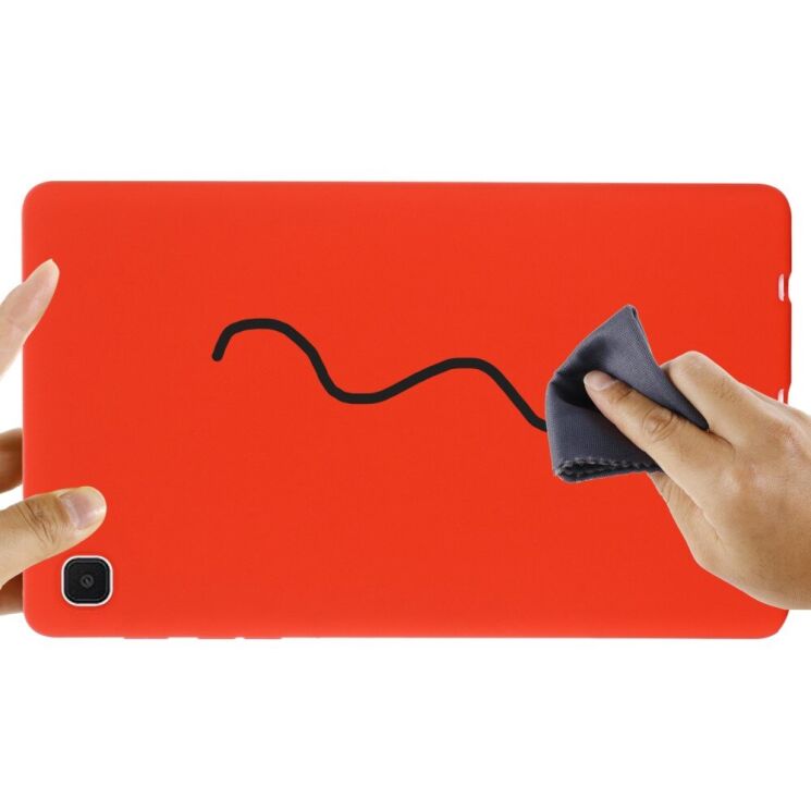 Защитный чехол Deexe Silicone Shell для Samsung Galaxy Tab A7 Lite (T220/T225) - Red: фото 7 из 12