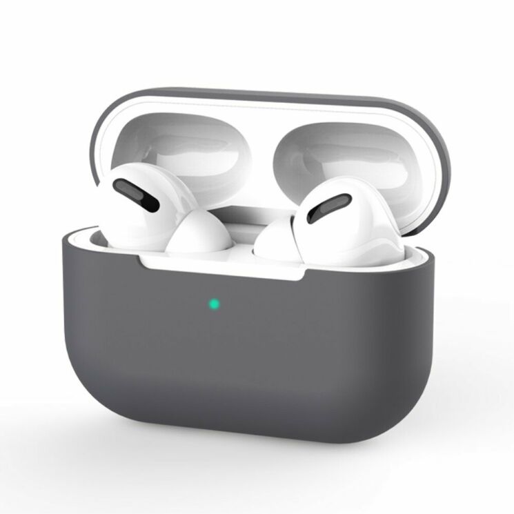 Защитный чехол Deexe Simple Style для Apple AirPods Pro - Grey: фото 1 из 10