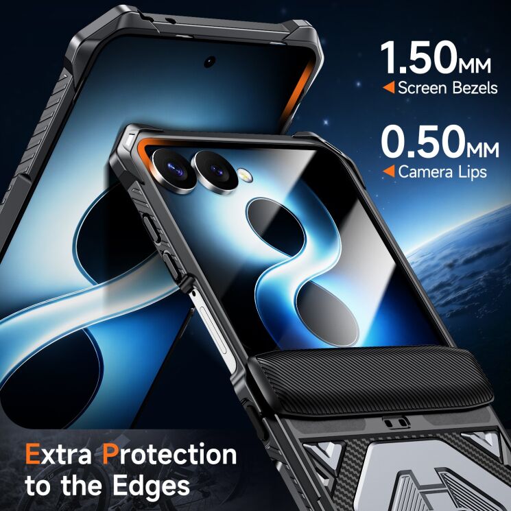 Защитный чехол Deexe Tank Stand для Samsung Galaxy Flip 8 - Purple: фото 6 из 9