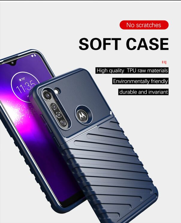Защитный чехол Deexe Thunder Series для Motorola Moto G8 Power - Black: фото 9 из 12
