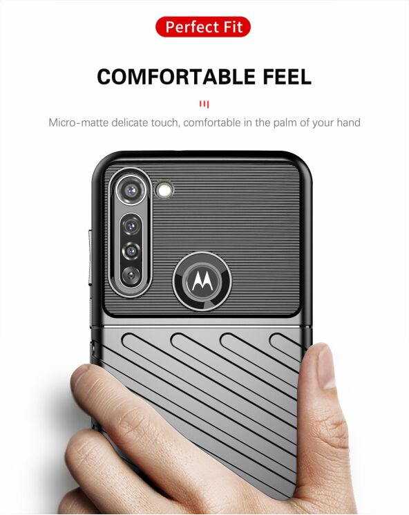 Защитный чехол Deexe Thunder Series для Motorola Moto G8 Power - Black: фото 6 из 12