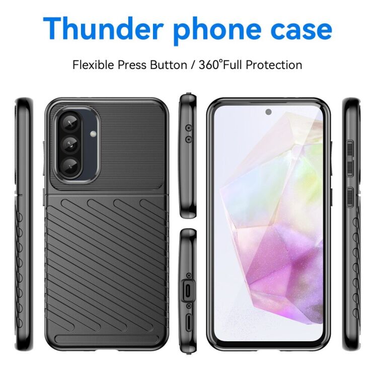 Захисний чохол Deexe Thunder Series для Samsung Galaxy A36 (A366) / A56 (A566) - Black: фото 3 з 12
