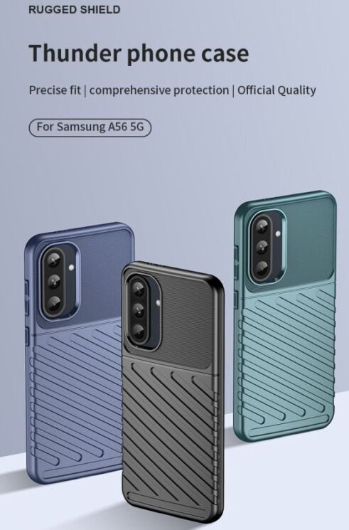 Захисний чохол Deexe Thunder Series для Samsung Galaxy A36 (A366) / A56 (A566) - Black: фото 9 з 12