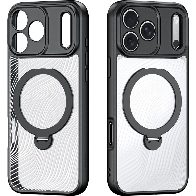 Захисний чохол DUX DUCIS Aimo Mag Series with Folding Stand для iPhone 18 Pro - Black: фото 2 з 9