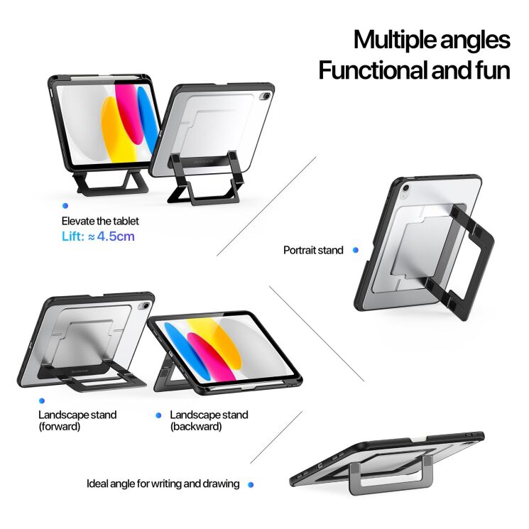 Захисний чохол DUX DUCIS Axis Series для iPad 10.9 (2022) / iPad 11 (2025) - Black: фото 8 з 14