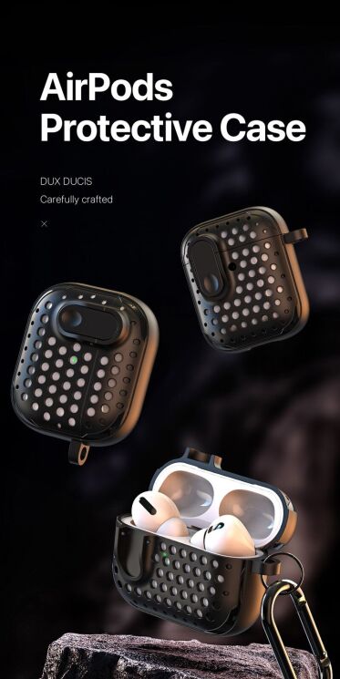Защитный чехол DUX DUCIS PECM Series для Apple AirPods 1 / 2 - Red: фото 3 из 19