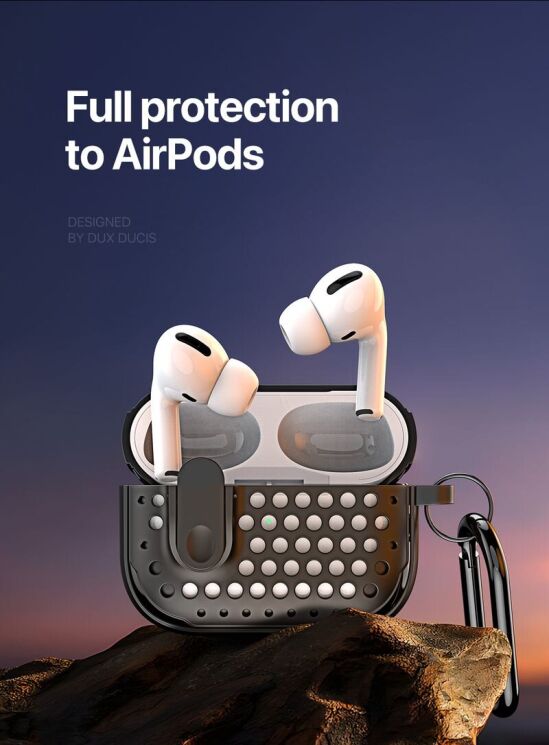 Защитный чехол DUX DUCIS PECM Series для Apple AirPods 1 / 2 - Red: фото 5 из 19