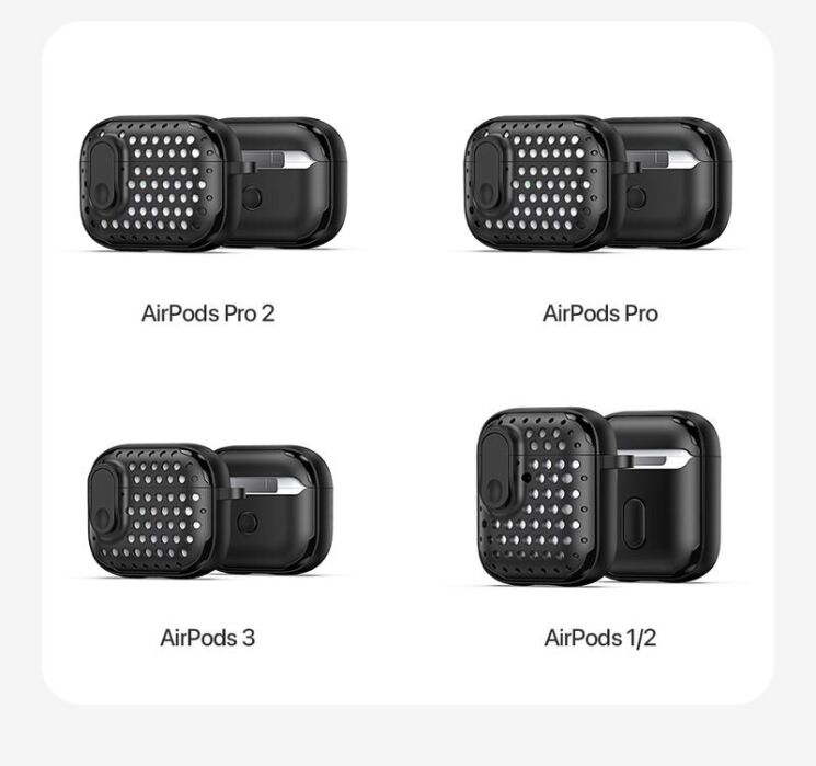Защитный чехол DUX DUCIS PECM Series для Apple AirPods 1 / 2 - Red: фото 18 из 19