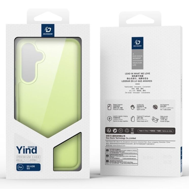 Защитный чехол DUX DUCIS Yind Series для Samsung Galaxy A36 (A366) / A56 (A566) - Green: фото 8 из 8